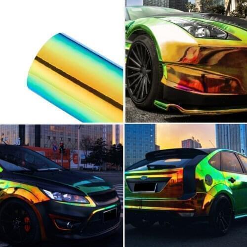 135CM*5M Chameleon Car Stickers Color Change Chrome Vinyl Film Laser Plating Car Wrap Sticker Decal Air Release Film