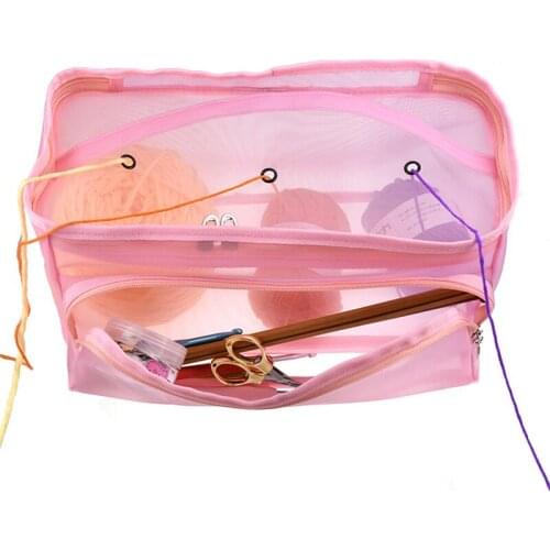 5 Colors Knitting Bag Yarn Storage Bag Household Portable Tote Storage Case for Crocheting Hook Knitting Needles Sewing Tools