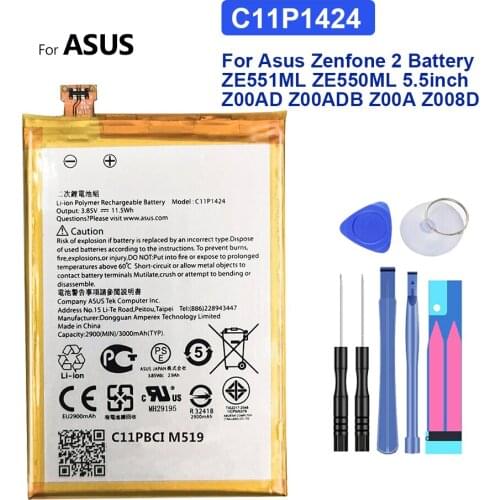 3700mAh C11P1424 Battery for Asus Zenfone 2 Battery ZE551ML ZE550ML 5.5inch Z00AD Z00ADB Z00A Z008D