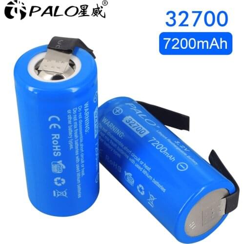 PALO 2021 New 32700 3.2V Rechargeable Battery 7200mAh 5C Discharge Batteries For Backup Power Flashlight