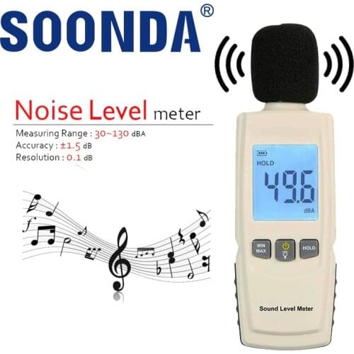 Auto 30-130dB Noise Measurement Sound Level Meter Decibel Monitoring ±1.5 dB High Accuracy 31.5Hz~8.5KHz International Standard