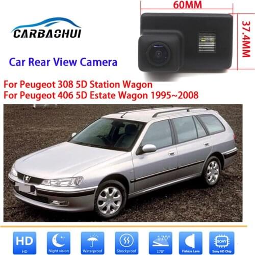 Car wireless Rear View Camera For Peugeot 308 5D Station Wagon FOR Peugeot 406 5D Estate Wagon 1995~2007 2008 CCD full HD