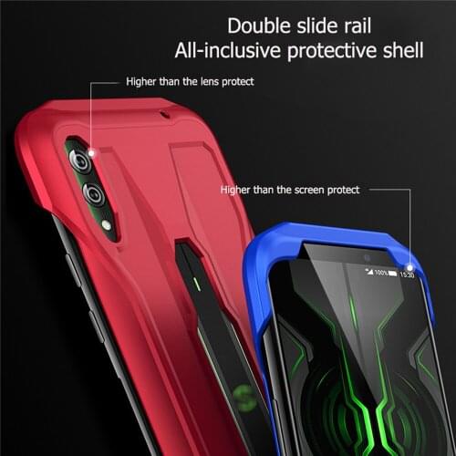 Borderless Double Slide Rail Case Cover Protective Shell for Black Shark 2 Pro Gaming Phone Accessories Smartphone Case