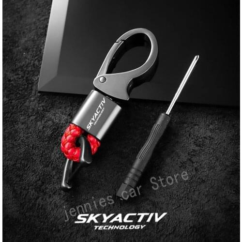 For Mazda 2 3 5 6 8 cx3 cx4 cx5 cx7 cx8 cx9 cx30 mx5 rx8 Accessories Custom logo hanging waist with metal leather cord keychain