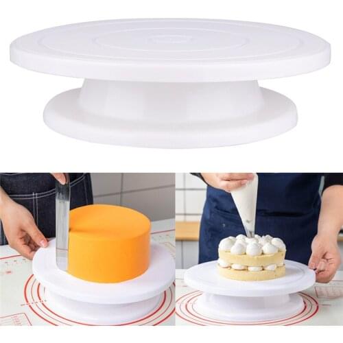 DIY Cake Turntable Plastic Round Cake Stand Cake Decorating Tools Cake Decoration Mold Rotating Plate Cake Rotary Table