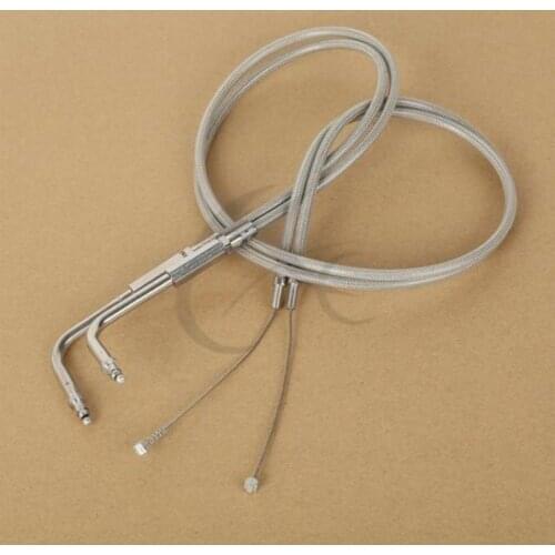 Motorcycle 90CM Stainless Steel Throttle Cable For Harley Sportster XL883 XL1200 2002-2014 13 12 11 10 09 08 07 06 05 04 03