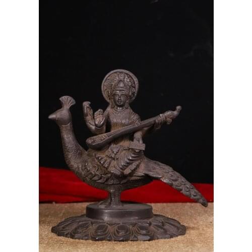 Tibetan Monastery Collection Old bronzes are beaten by hand, chisel engraved, painted with color, and carved with scale Guanyin