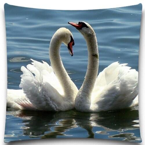 Love swan cowboy cow pattern Square Pillow Case Cotton polyester 16" 18" 20" Inches Bedroom Office Throw Decorative 9 style