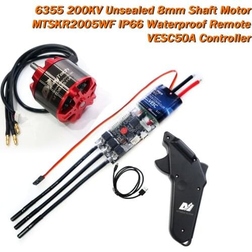 Maytech Skateboard Remote Control Waterpoof 2005WF Motor Speed Controller 50A VESC Brushless Motor Kit 3000W 6355