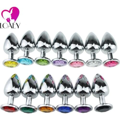 LOAEY Metal Anal Toys Butt Plug Stainless Steel Anal Beads Plug, Sex Toys For Women Adult Sex Products Men