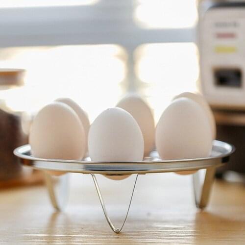 Quevinal 30pcs/lot Multifunction stainless steel 7 Hole steamed egg holder kitchen tool tray paddle stew boiled egg holder