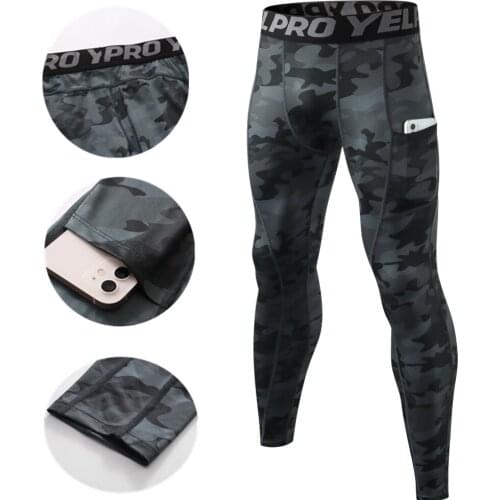 Mens Compression Leggings Cool Dry Sports Running Tights Base Layer Bottom Cycling Pants for Workout Athletic Training Gym