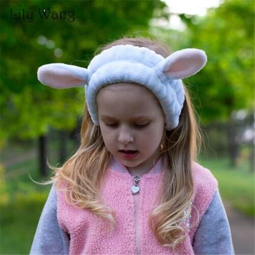 New 2019 Flannel Soft Rabbit Ear Headbands For Women Girls Turban Wash Face Makeup Hairbands Hair Band Headwear Hair Accessories