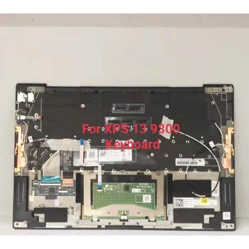 New Original 0Y75C4 For Dell XPS13 9300 Laptop Replacement US Palmrest Upper Cover Case Keyboard WIFI Fingerprint switch