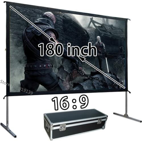 New Large 180-inch Quick Open HD Projection Screen 16:9 Front Projector Screens 3984x2241mm Viewable Best For Outdoor Display