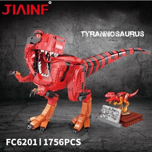 New Jurassic World Camp Cretaceous Electric T Rex Robot Dinosaur World Blocks Splicing Assembly Toy Kids Gifts For Boy Toys