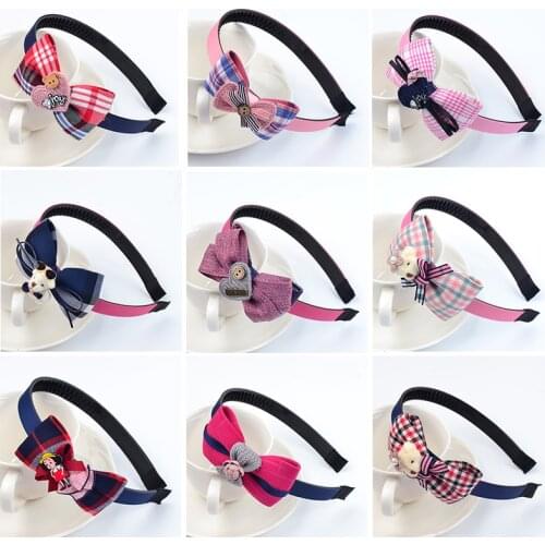 Cute sweet hair hoop hair accessories bow with teeth non-slip princess headband Korean girls hairpin small girl head jewelry