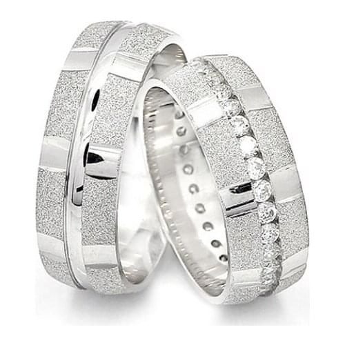 Couple Wedding Ring Sterling Silver 925 Woman And Man Luxury Jewelry Bands Fashion Engagement Anniversary Ancient Greek Model