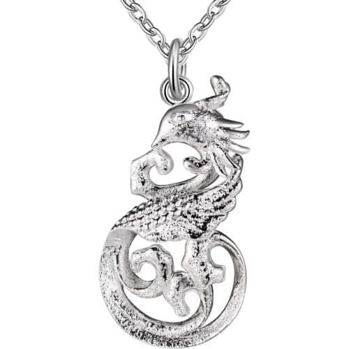 Wholesale Charm Silver Color Pendants For Women Fashion Jewelry Necklace Lady Fashion Jewelry Pendant Dragon AN185