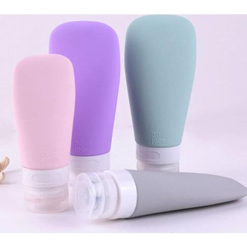 Portable Cute Refillable Travel Silicone Empty Bottles Shampoo Shower Gel Lotion Sub-bottling Tube Squeeze Container