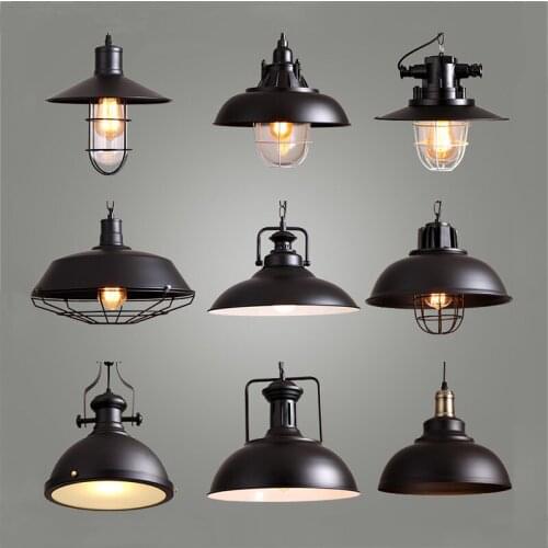 Industrial Style Retro Pendant Lights Vintage Pendant Lamp Hanging Lamp with E27 Led Bulb Dormitorio Dinning Room Kitchen Bar