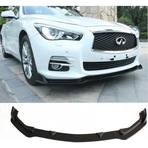 Q50 3Pcs/set Plastic Material Front Bumper Lip Cover Splitters for Infiniti Q50 2014-2019 Only for Sport Version