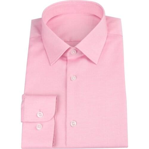 2021 Luxury Oxford Dress Shirt Bespoke 100% Cotton Pink Casual Office Business Shirt 80s Two-Ply Wrinkle Resistant Men Shirts