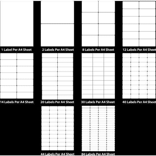 5 Sheets White A4 Address Labels Self-Adhesive Sticky Package Label for Inkjet/Laser Printer Splitting Paper Office Supplies