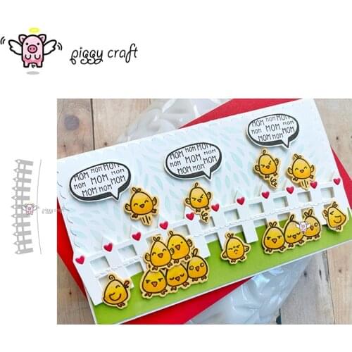 Piggy Craft metal cutting dies cut die mold Fence strip edge Scrapbook paper craft knife mould blade punch stencils dies