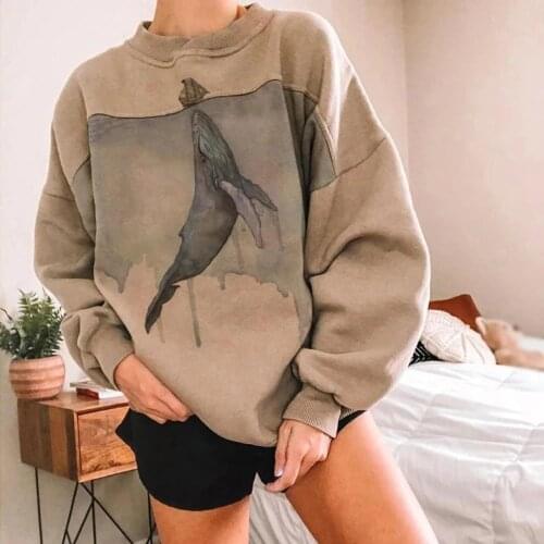 Hoodie Women Men Fish Thick and warm style Print Casual Printing Long Sleeve Sweatshirt Pullover Tops Suéter Chandail c50