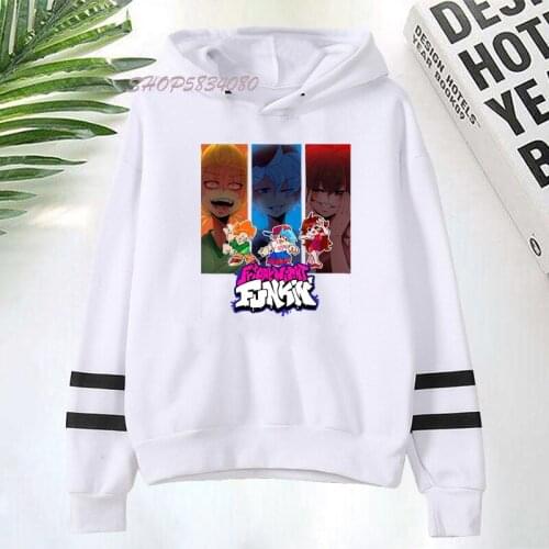 Hoodies Sporty Friday Night Funkin Print Warm New Sweatshirt Woman with Hood Punk Kpop Womens Clothes Loose Fleece Hoodie Women
