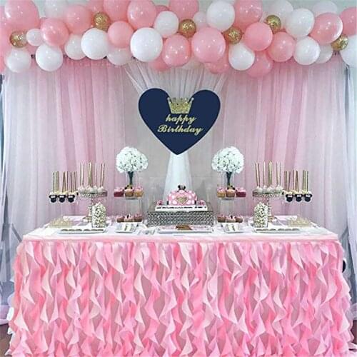 Table Skirt Tulle Table Skirt for Wedding Decoration Baby Shower Birthday Banquet Party Wedding Table Skirting 180x77cm