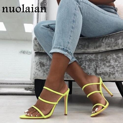 2019 New Casual Women Shoes Spring Summer High Heels Sandal Shoes Woman High Heel Sandals Peep Toe Pumps Slip On Pump Shoe