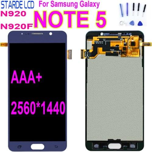 5.7'' Note 5 LCD For Samsung Galaxy NOTE 5 N920 N920F LCD Display Touch Screen Digitizer Assembly Note5 Replace TFT Display