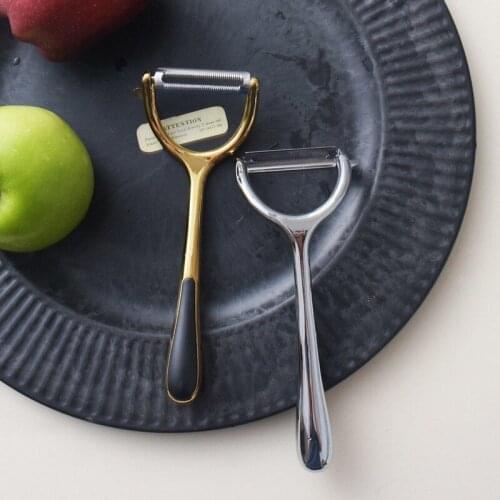 1PCS Gold Fruit Peeler Zinc Alloy Vegetable Fruit Peeler Potato Apple Carrot Peeler Kitchen Accessories Gadgets Utensils