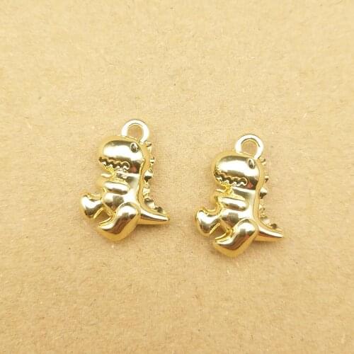 10pcs 13x18mm dinosaur charm for jewelry making fashion earring pendant bracelet necklace charms diy design charms