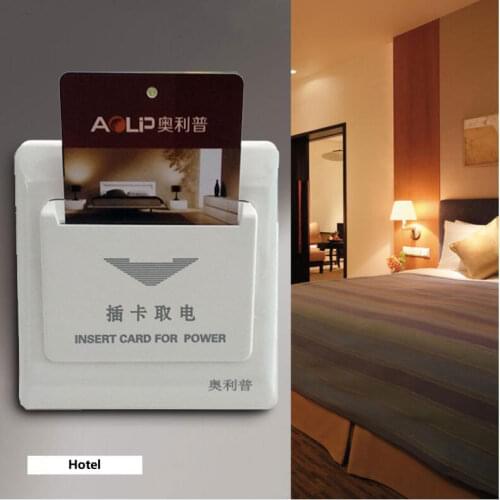 10pcs Hotel Energy Switch support Arbitrarily card Insert for power without time delay 220V 4400W 20A two lines power socket
