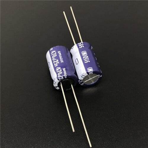 5Pcs/50Pcs 470uF 25V SPRAGUE 515D Series 10x16mm 25V470uF High quality Audio Capacitor Aluminum Electrolytic Capacitor