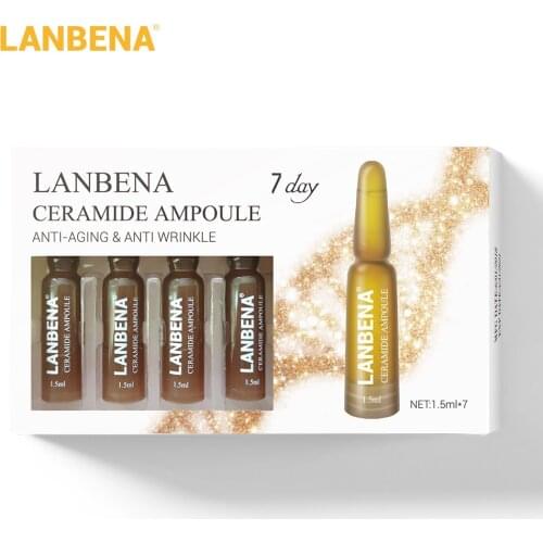 LANBENA Ceramide Ampoule Serum Anti-Wrinkle Firming Hydrating Anti-Aging Lifting Nourishing Shrink Pores Skin Care For 7 Days