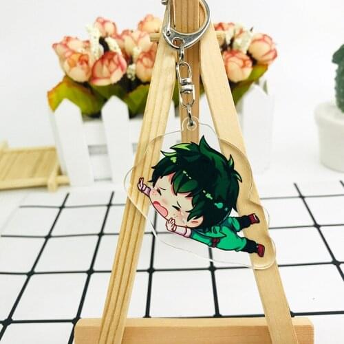 Anime My Hero Academia Tsuyu Asui Midoriya Izuku Cute Acrylic Figure pendant keychain Keyring Collection Model Toy Cosplay