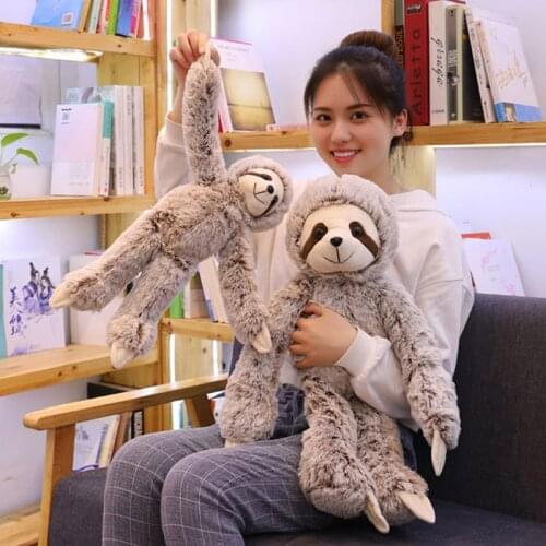 Brinquedos 50cm/70cm Lifelike Sloth Baby Doll Sloth Plush Toys Stuffed Animal Dolls Kids Toys Lovely Doll Girlfriend Best Gifts