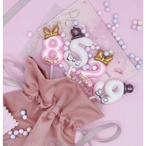 Digital Birthday Candles Big Cake Candles Decoration Smokeless Birthday Number Candle Birthday Wedding Decoration