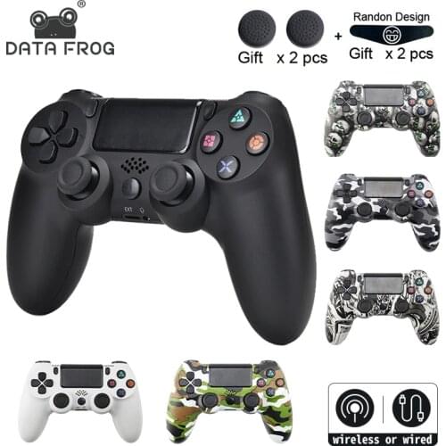 DATA FROG Bluetooth Wireless/Wired Gamepad For PS4 Controller For Playstation 4 Dualshock 4 Double Vibration Joystick Gamepad