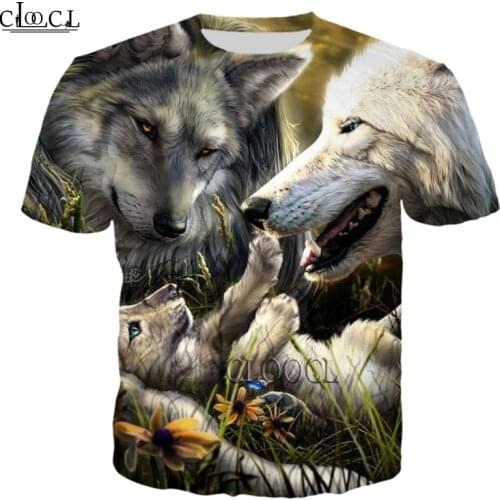 HX Newest Popular Animal Wolf Men Women T-Shirt 3D Print Summer Fashion Harajuku Hip Hop Streetwear Pullover Drop Shipping