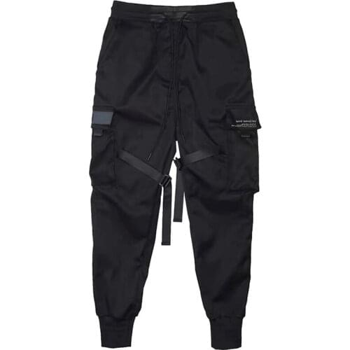 Hot Selling Men Casual Harem Joggers Sweatpant Hip Hop Trousers Multi Pocket Cargo Pants