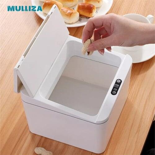 Intelligent induction electric desktop vehicle garbage can storage box box desk dormitory office paper towel Snack Box
