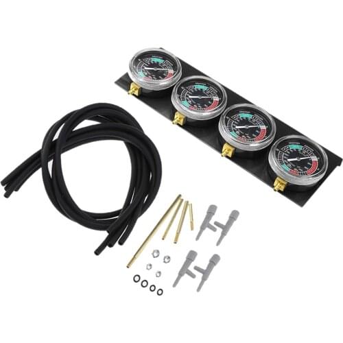 Motorcycle Carb Carburettor Synchronizer Vacuum Balancer Gauge 2 Cylinder Sync Gauges Kit
