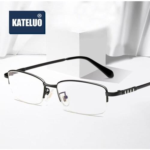 KATELUO 2020 Mens Computer Goggles Anti Blue Light Fatigue Radiation-resistant Reading Glasses Frame Optical Eyeglasses 8801