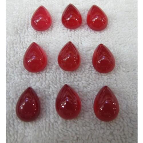 Natural Red Carnelian Agat e 13x18mm Pear Shape Cabochon Natural Gem Stone Jewelry Ring Cabochon 10pcs/lot
