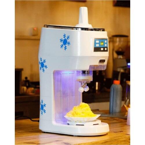 Quantitative Ice Crusher Timing Double Knife Ice Crush Machine Snowflake Ice Shaving Machine Chopper